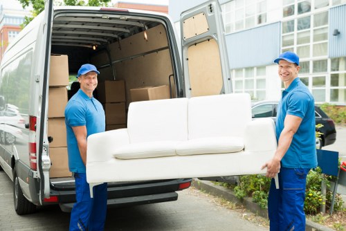 Office relocation equipment prepared for Queenspark removals