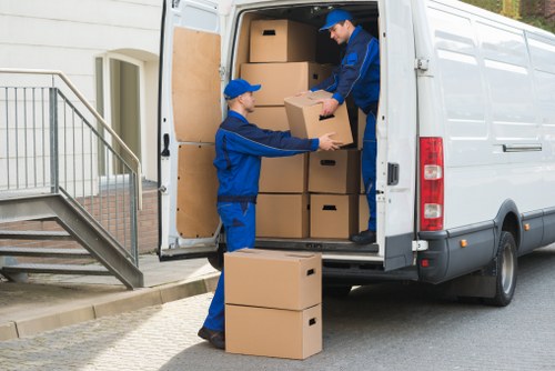 Local removal van supporting a flat or house move in Queenspark