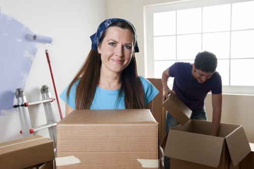 Loading furniture into a hired removal truck