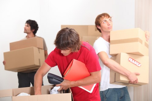 Local house removals in Queenspark with packed boxes ready for transport