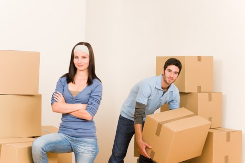 Packed boxes and moving checklist for Queenspark removals