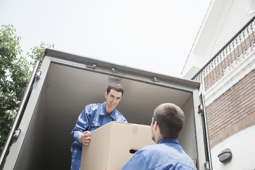 Customer completing a safe online payment for moving services